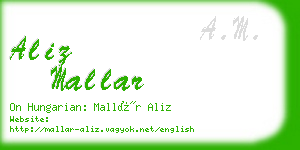 aliz mallar business card